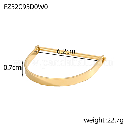 304ステンレススチールバングル  D字型  イオンプレーティング（ip）  14KGP本金メッキ  内径：2-1/2インチ（6.2cm）&nbsp;STAS-OY006-77G