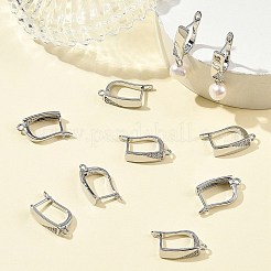 SHEGRACE Brass Micro Pave Cubic Zirconia Hoop Earring Findings&nbsp;XGRQ79460-935P