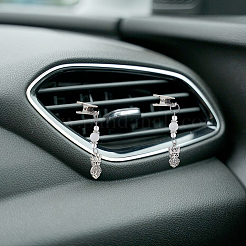 合金製車用エアベントクリップ7個  自動車内装トリム  磁気フェロマンガン鉄とプラスチック製クリップ付き  プラチナ  79~87mm&nbsp;HJEW-FH00235