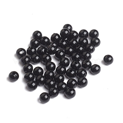 不透明なアクリルビーズ  ラウンド  ブラック  サイズ：直径約6mm  穴：1mm  約4000個/500g&nbsp;PL682-4