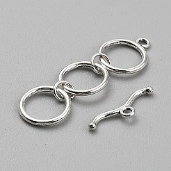 チベットスタイルの亜鉛合金マンテル  リング  アンティークシルバー  リング：49x14.5x6mm  穴：2mm  バー：7x23x2mm  穴：1.8mm&nbsp;TIBE-WH0004-17AS