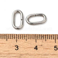 変色しない304ステンレススチール製リンクリング  クイックリンクコネクター  オーバル  ステンレス鋼色  11x6x1.5mm  内径：8x3mm&nbsp;LS-STAS-A093-03E-P
