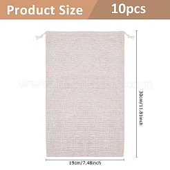 10Pcs Cotton Packing Pouches Drawstring Bags&nbsp;ABAG-ME0001-08