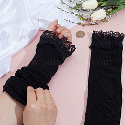 1 Pair Acrylic Fibers Long Mesh Lace Gloves&nbsp;AJEW-CN0006-67B
