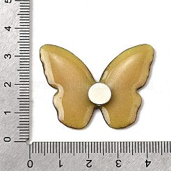 エポキシ樹脂カボション  蝶  マグネットとグリッターパウダー付き  ゴールド  30x40x6mm&nbsp;RESI-A044-02E