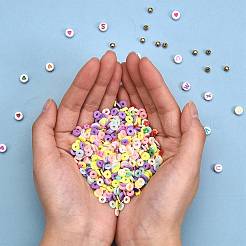1633Pcs Disc/Flat Round & Flower Polymer Clay Beads&nbsp;CLAY-SZ0001-75