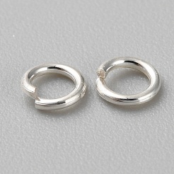 925スターリングシルバー製丸カン  ジャンプリングを開く  丸いリング  銀  22ゲージ  3.5x0.6mm  内径：2.3mm  6個/袋&nbsp;STER-WH0011-34S-05