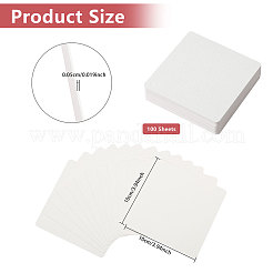画用紙  書道紙  ラウンド  正方形  10x10x0.05cm  50個/セット&nbsp;DIY-WH0504-240B