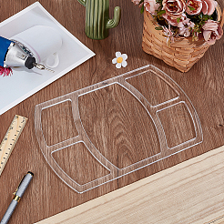 透明なアクリルのテンプレート  クラフト用品  長方形  200x298x6mm&nbsp;DIY-WH0349-396C