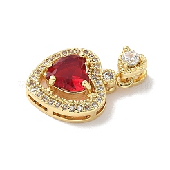 Brass Micro Pave Cubic Zirconia Pendants&nbsp;KK-L239-065G