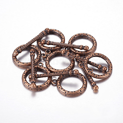 チベット風マンテル  鉛フリー＆カドミウムフリー  赤銅鉱  リング：26x21mm  穴：2mm  バー：37mm  穴：2mm&nbsp;RLF1408Y
