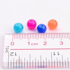 Mixed Imitation Jade Glass Round Beads&nbsp;X-DGLA-S076-6mm-M