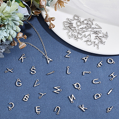52Pcs 26 Styles 304 Stainless Steel Charms&nbsp;STAS-BBC0010-10