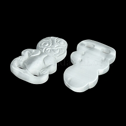天然亜セレン酸塩ビッグペンダント  サル  ホワイト  50~51x31~31.5x7~9mm  穴：1.6~1.8mm&nbsp;G-G113-01J
