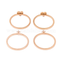 Heart 304 Stainless Steel Finger Ring Set for Women&nbsp;RJEW-C086-30-RG
