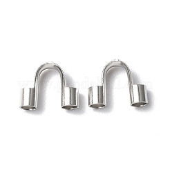 変色しない304サージカルステンレススチールワイヤーガーディアンおよびプロテクター  ステンレス鋼色  穴：1.5mm  5x6.6x2mm&nbsp;STAS-H176-01C-P