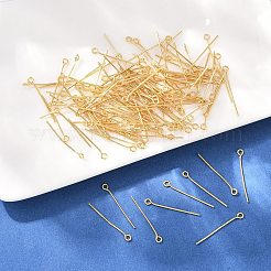 シェグレース 20g 真鍮製アイピン  カドミウムフリー＆ニッケルフリー＆鉛フリー  18KGP本金メッキ  25.5x3x0.7mm  穴：1.5mm  21ゲージ&nbsp;XGRPCP829-264G