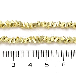 電気メッキガラスビーズセット  三角形  きいろ  4~4.5x4~4.5x3~3.5mm  穴：0.8mm  約113~126個/連  11.02~14.57インチ（28~37cm）&nbsp;X-EGLA-D030-16A-03