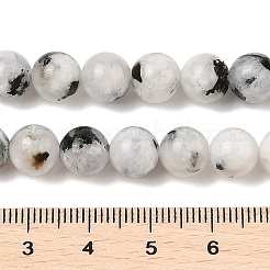 天然レインボー ムーンストーン ビーズ 連売り  ラウンド  8mm  穴：0.8mm  約47個/連  15.39''（39.1センチメートル）&nbsp;G-Q1001-A05-03-01