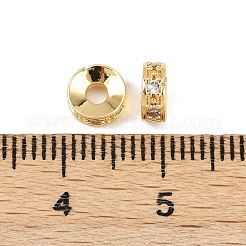 Brass Micro Pave Cubic Zirconia Beads&nbsp;KK-H078-30G