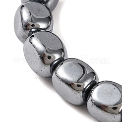 Cuboid Terahertz Stone Beaded Stretch Bracelets for Women Men&nbsp;BJEW-H590-01