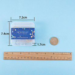 304ステンレススチールリンクリング  リング  ステンレススチール中空リングチャーム  ゴールデン·ステンレス鋼色  7.4x7.2x1.7cm  48個/箱&nbsp;STAS-SC0001-08