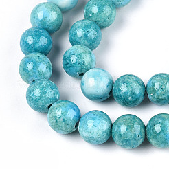 Dyed Synthetic Fossil Beads Strands&nbsp;G-T139-8mm-66F