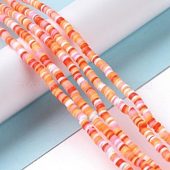 Handmade Polymer Clay Beads Strands&nbsp;CLAY-R089-3mm-003