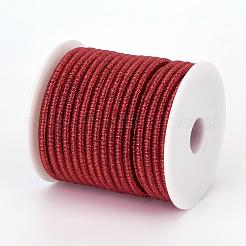 ポリエステルメタリックコード  内部の鉄チェーン付き  ファイヤーブリック  4x3.5~4mm  約18ヤード/ロール&nbsp;MCOR-P004-09