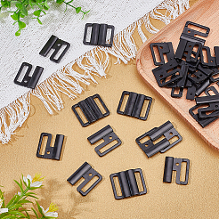 プラスチックビキニクリップ30個  ブラの留め具交換パーツ  ランジェリースナップ閉鎖  ブラック  25x20mm  内径：15mm&nbsp;FIND-AR0006-49