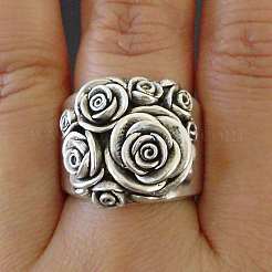 ローズ合金指輪  アンティークシルバー  usサイズ6（16.5mm）&nbsp;FS-WG8D0C3-01