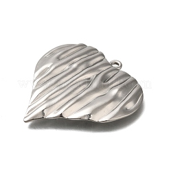 304ステンレスペンダント  ハートチャーム  ステンレス鋼色  39.5x38.5x4mm  穴：2mm&nbsp;STAS-H225-09P