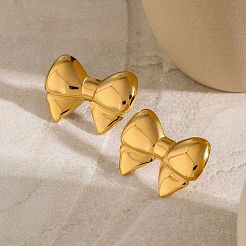 304 Stainless Steel Bowknot Stud Earrings&nbsp;PD6708