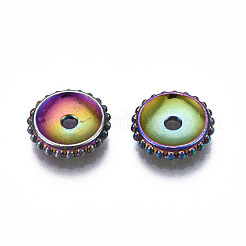 Rack Plating Rainbow Color Alloy Beads&nbsp;PALLOY-S180-355