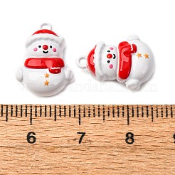 クリスマスをテーマにした焼き絵用合金ペンダント  雪だるま  16.5x12.5x5.5mm  穴：1mm&nbsp;LS-FIND-G097-02A