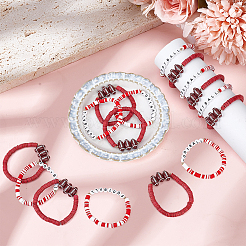 32Pcs 2 Style Handmade Polymer Clay & Acrylic Bead Bracelets&nbsp;BJEW-PH02016