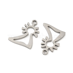 201 Stainless Steel Laser Cut Charms&nbsp;STAS-P428-10P-01
