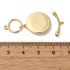 Brass Toggle Clasps with Paua Shell&nbsp;KK-N254-71G