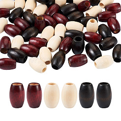 60Pcs 3 Colors Wooden Beads&nbsp;WOOD-CD0001-12
