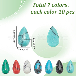 70Pcs 7 Styles Gemstone Cabochons&nbsp;G-GO0001-69