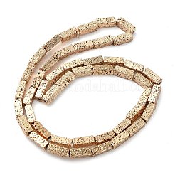 Electroplated Natural Lava Rock Beads Strands&nbsp;G-I360-K04-02