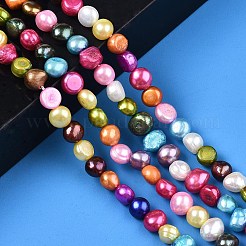 Natural Cultured Freshwater Pearl Beads Strands&nbsp;PEAR-N014-07E