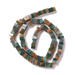 天然石インディアン瑪瑙ビーズ連売り  キューブ  6x6x1.5~3mm  穴：1.4mm  約110~112個/連  15.08~15.47インチ（38.3~39.3cm）&nbsp;G-K326-07