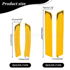 4 Sets 2 Styles Waterproof Epoxy Resin Reflective film Car Stickers&nbsp;FIND-GA0003-47B