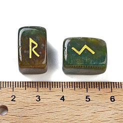 長方形の天然インディアンアゲートルーン石  チャクラのバランスを整えるヒーリングストーン  クリスタルセラピー  瞑想  レイキ  占い  15~16x11~12x11~11.5mm  25個/セット&nbsp;G-Z059-01H