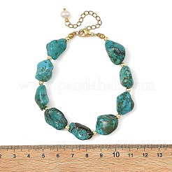Dyed Natural Magnesite Nuggets Beaded Bracelets for Women&nbsp;BJEW-JB14252