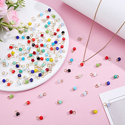 126Pcs 6 Sets Glass Rondelle Bead Charms&nbsp;FIND-HY0005-29