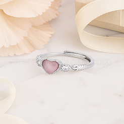 1Pc Alloy Cat Eye Adjustable Finger Rings for Women&nbsp;RJEW-LP0002-81