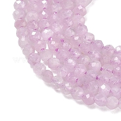 天然石クンツァイトビーズ連売り  ラウンド  多面カット  2~2.3mm  穴：0.5mm  約187個/連  15.35''（39センチメートル）&nbsp;GG-CBA5A1A-A08-02