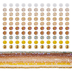 10 Strands 10 Colors Electroplate Glass Beads Strands&nbsp;EGLA-TA0013-25